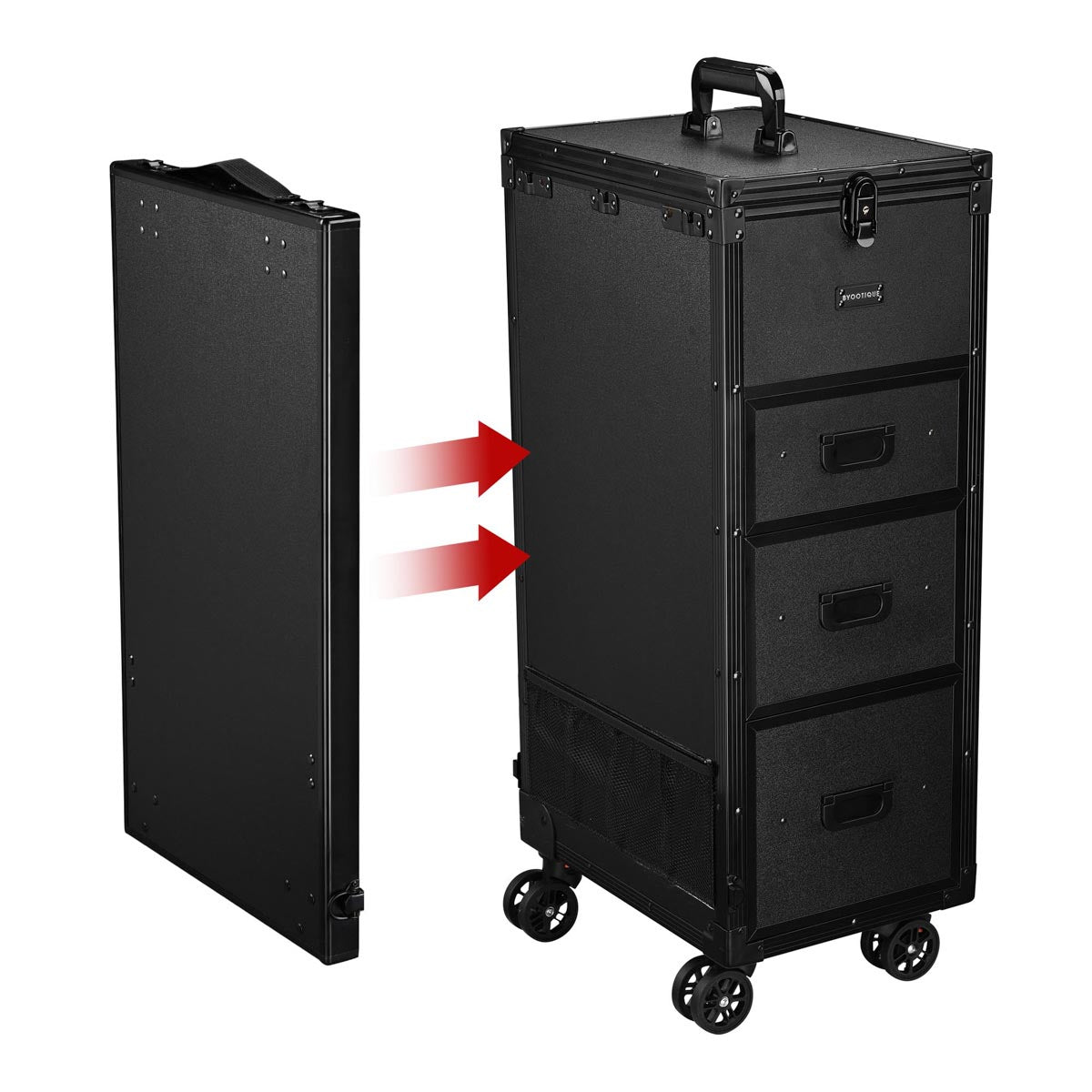 Byootique Makeup Artist Hairstylist Nail Table Workstation (Lefty & Righty)