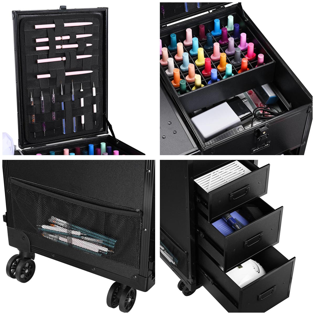 Byootique Makeup Artist Hairstylist Nail Table Workstation (Lefty & Righty)