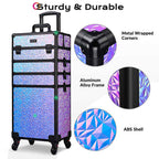 Byootique 4 in 1 Rolling Makeup Case Aluminum Keylock