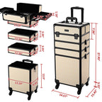 Byootique Rolling Makeup Case Art Deco Artist Travel Case