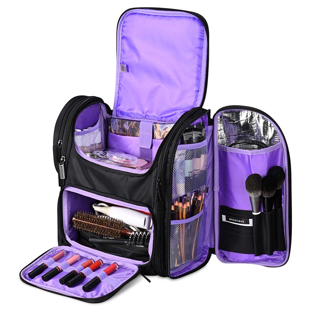 Byootique Pro Artist Makeup Barber Bag Backpack Travel