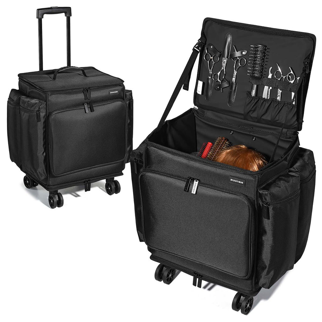 Byootique Hairdresser Suitcase on Wheels for Hairstylist Makeup Artist