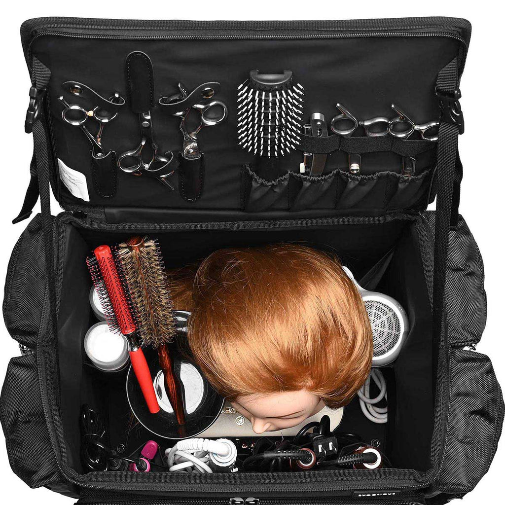 Byootique Hairdresser Suitcase on Wheels for Hairstylist Makeup Artist