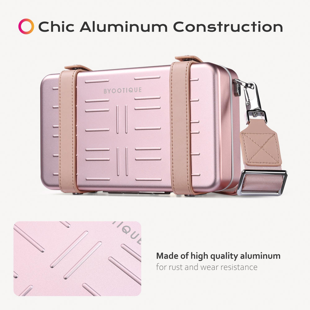 Byootique Mini Crossbody Handbag Hard Shell Snap Closure