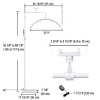 Yescom 28in Half Moon Light Adjustable Eyelash Tattoo Floor Lamp