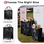 Byootique Shopper Bag with (5)Wheels & (3)Handles Rolling Grocery Tote