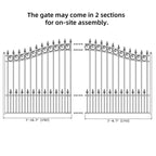 12x6 ft Steel Sliding Driveway Gate