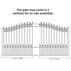 12x6 ft Steel Sliding Driveway Gate