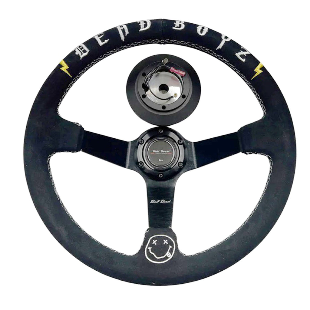 Deadboyz 350mm Steering Wheel + Short Hub Adapter Kit For Mazda Miata RX-7 RX-8 MX-3 MX-6