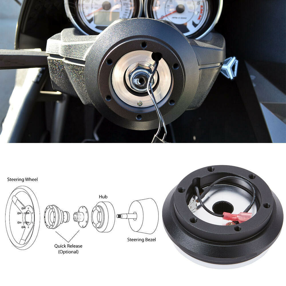 Flat Heart Steering Wheel + Short Hub Adapter Kit For Mazda Miata RX-7 RX-8 MX-3 MX-6