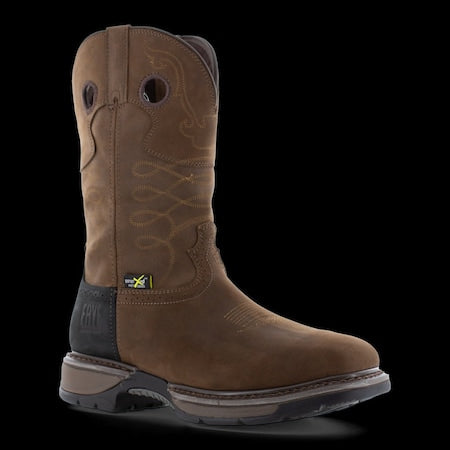 Men's Western Boot, 6 1/2 M, Brown/Black, FR40101