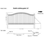 14x6 ft Steel Sliding Driveway Gate