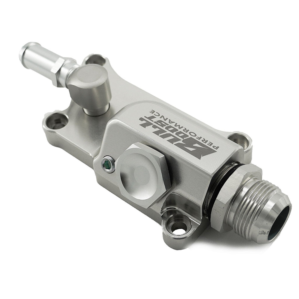 16AN K Series Upper Coolant Housing W Straight Elbow Hose Fitting For K20Z3 K24
