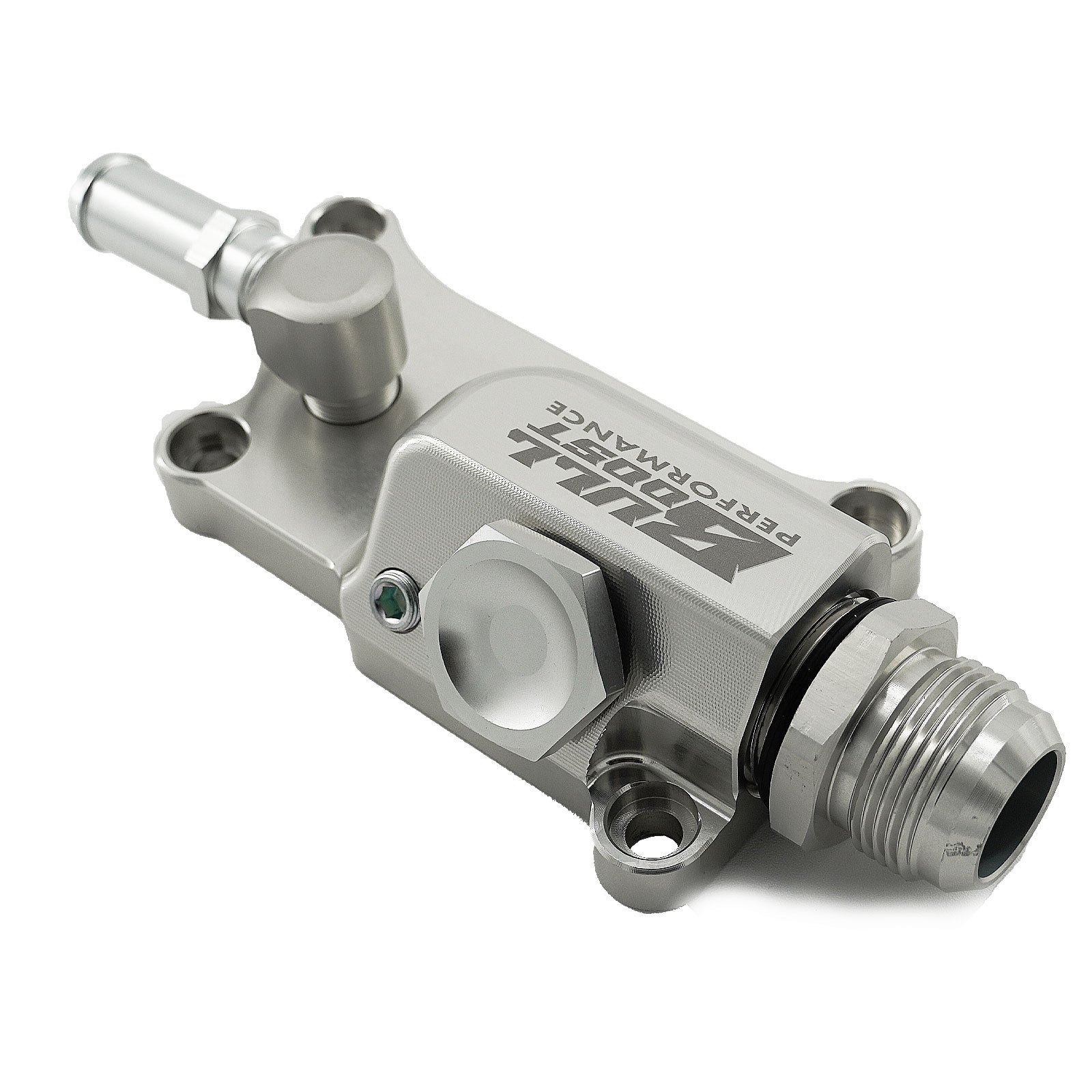 16AN K Series Upper Coolant Housing W Straight Elbow Hose Fitting For K20Z3 K24