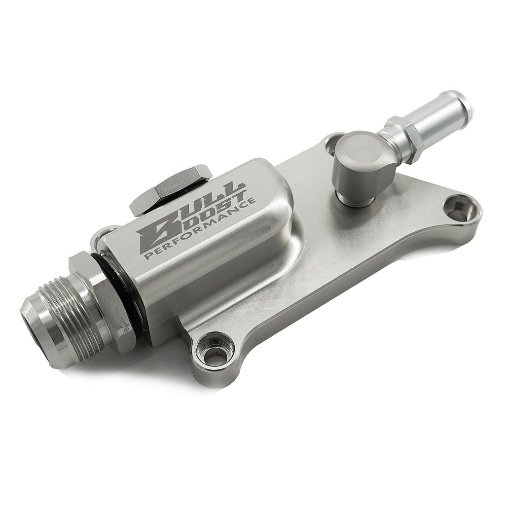 16AN K Series Upper Coolant Housing W Straight Elbow Hose Fitting For K20Z3 K24