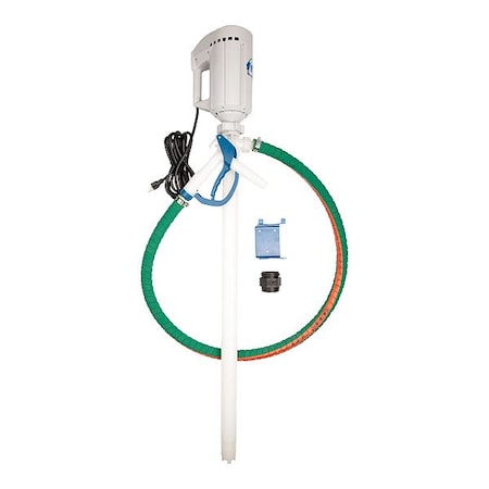 Electric Drum Pump, PVDF, 1 hp, 115 V AC