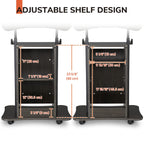 Yescom Height-Adjustable Rolling Laptop Cart with Storage