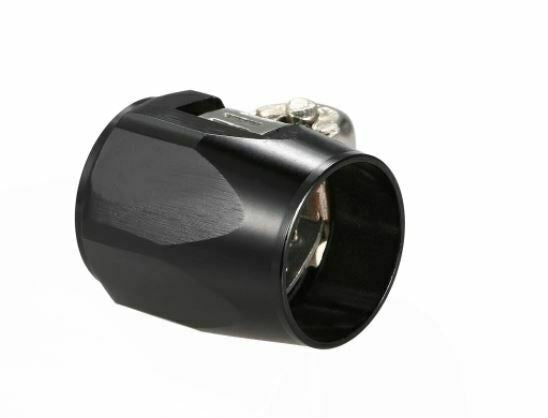 8AN AN-8 Push On Hose End Cover Clamp Finisher Black Aluminum Anodized Fitting