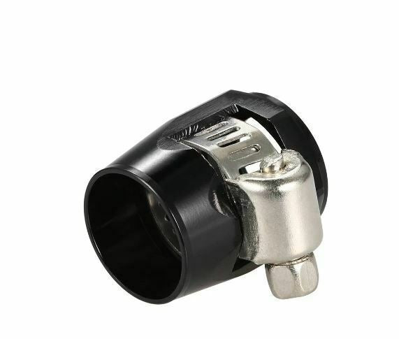 8AN AN-8 Push On Hose End Cover Clamp Finisher Black Aluminum Anodized Fitting