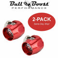 (2-PACK) AN8 AN-8 PUSH ON HOSE END COVER CLAMP  RED ALUMINUM ANODIZED FITTING