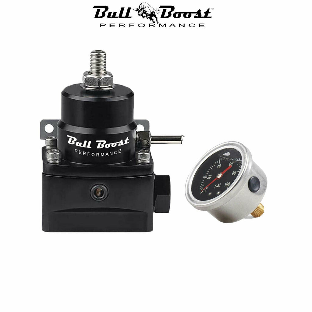 10-100Psi Fuel Pressure Regulator Motive Gauge EFI Bypass AN6 FPR 6AN Kit