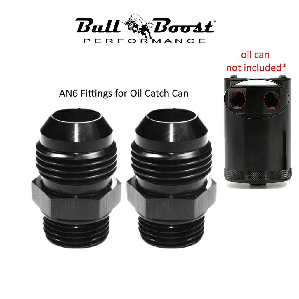 Aluminum Fitting For Oil Catch Can Reservoir Tank Racing 2-Port Barb 6AN -AN6