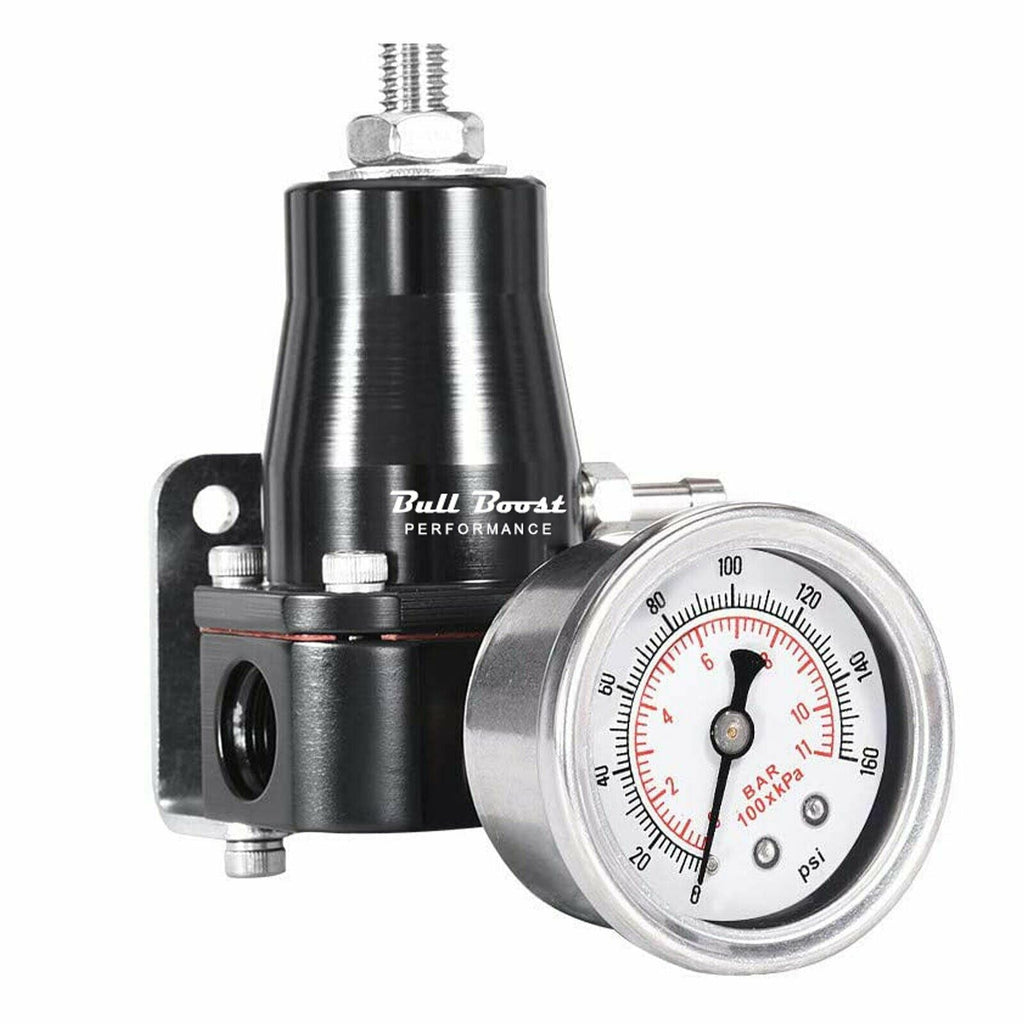 Universal Car Fuel Pressure Regulator + Gauge +AN6 Fittings 30-70 PSI Adjustable