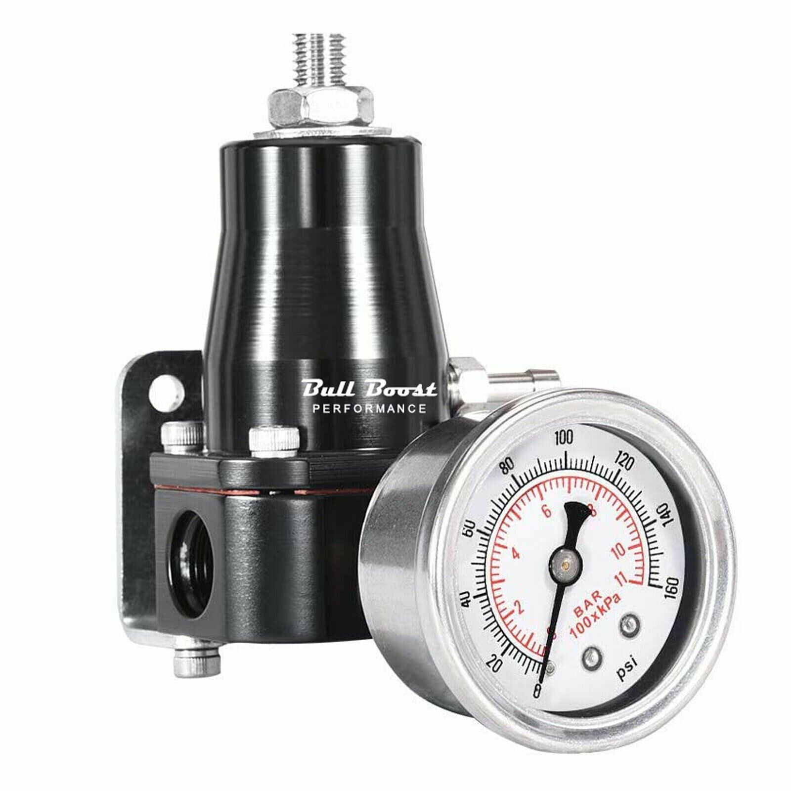 Universal Car Fuel Pressure Regulator + Gauge +AN6 Fittings 30-70 PSI Adjustable