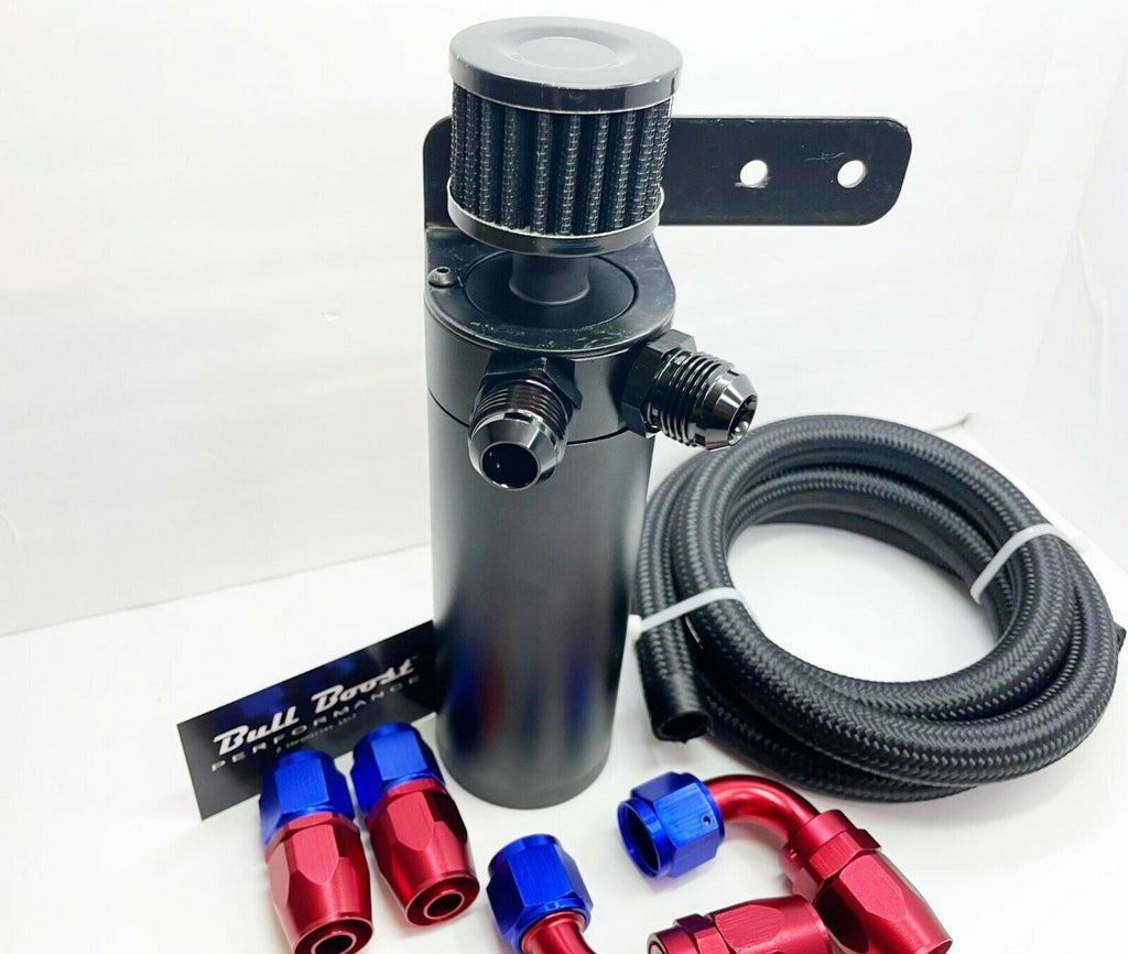 Universal Performance 7.5 oz Oil Catch Can 2 Port -10AN + Mounting Bracket Kit