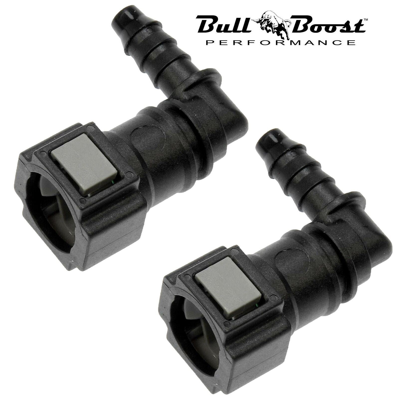 2x 90 ID 3/8" 3/8" Fuel Line Quick Connect Disconnect Connector For Ford GM