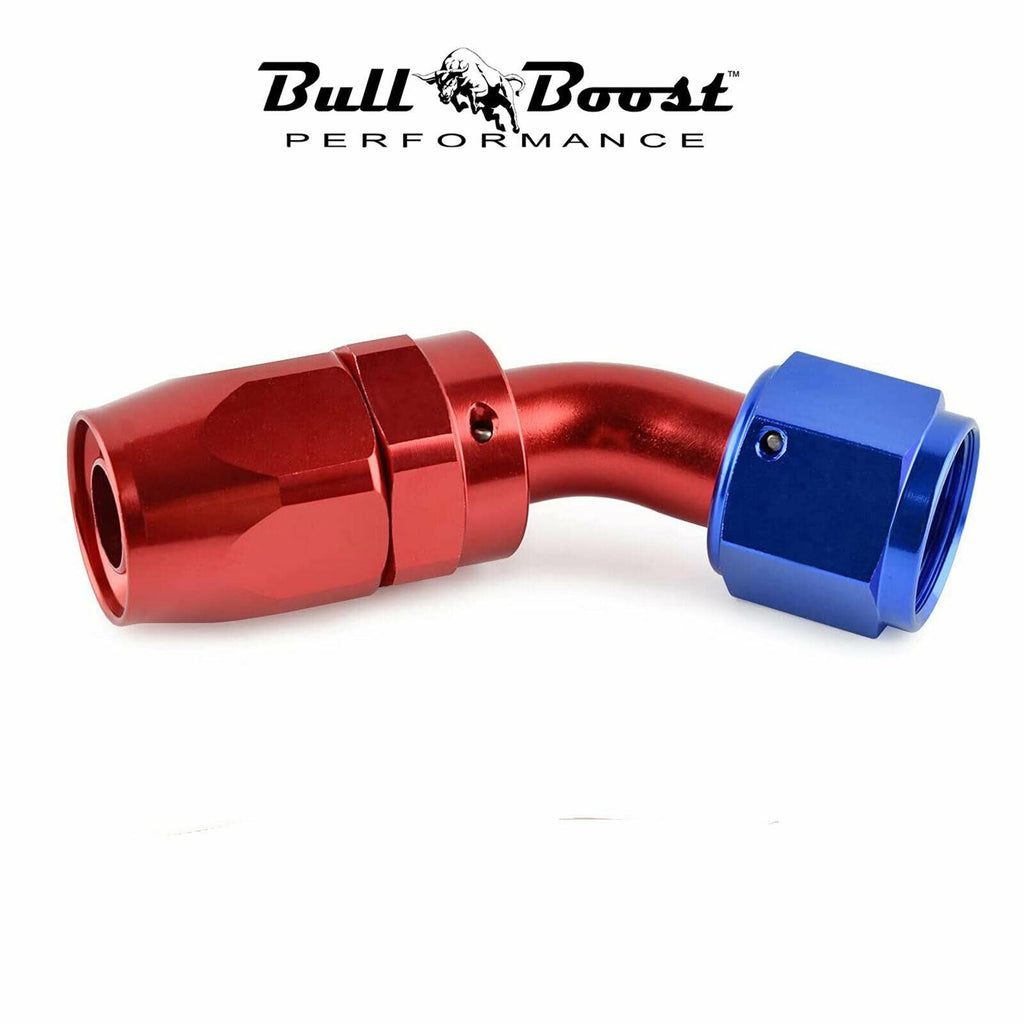8 AN 90 Degree Billet Swivel Seal Braided Steel Hose End Fitting Oil/Fuel/Water