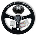 Deep Dish 350mm Steering Wheel + Short Hub Adapter Kit For Mustang Focus Fiesta Mazda
