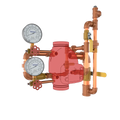 Viking Trim Alarm Vertical J-1 Valve — Brass or Galvanized (Multiple Sizes)
