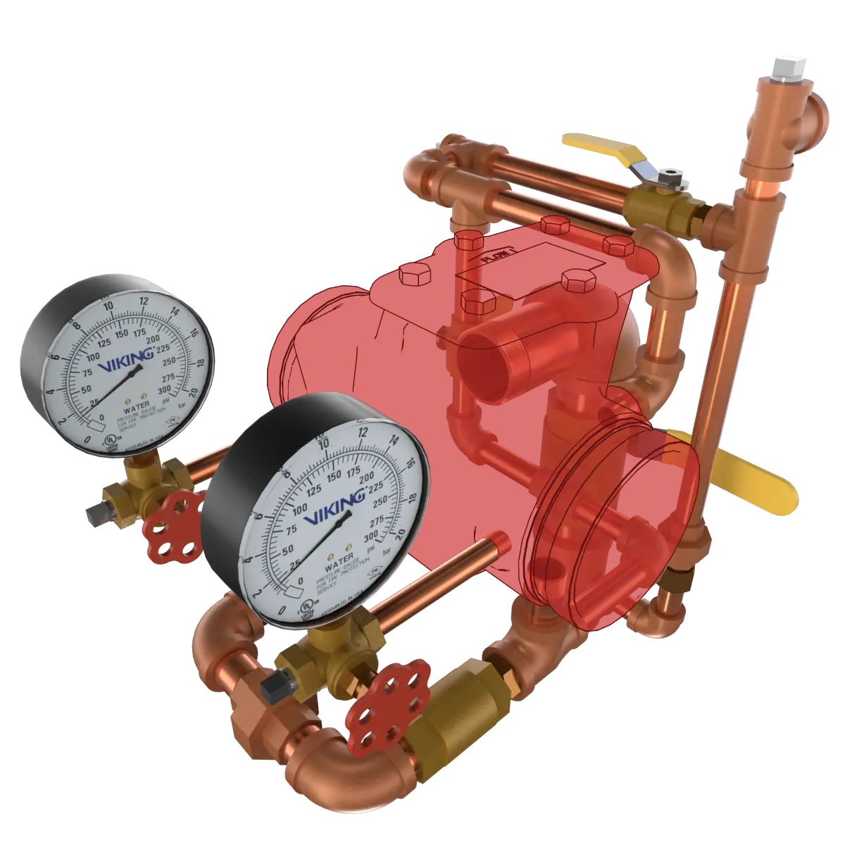 Model J-1 Alarm Check Valve Horizontal Loose Trim