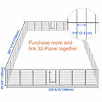 Yescom Heavy Duty Dog Playpen 40" Tall 32-Panel Puppy Pen Metal