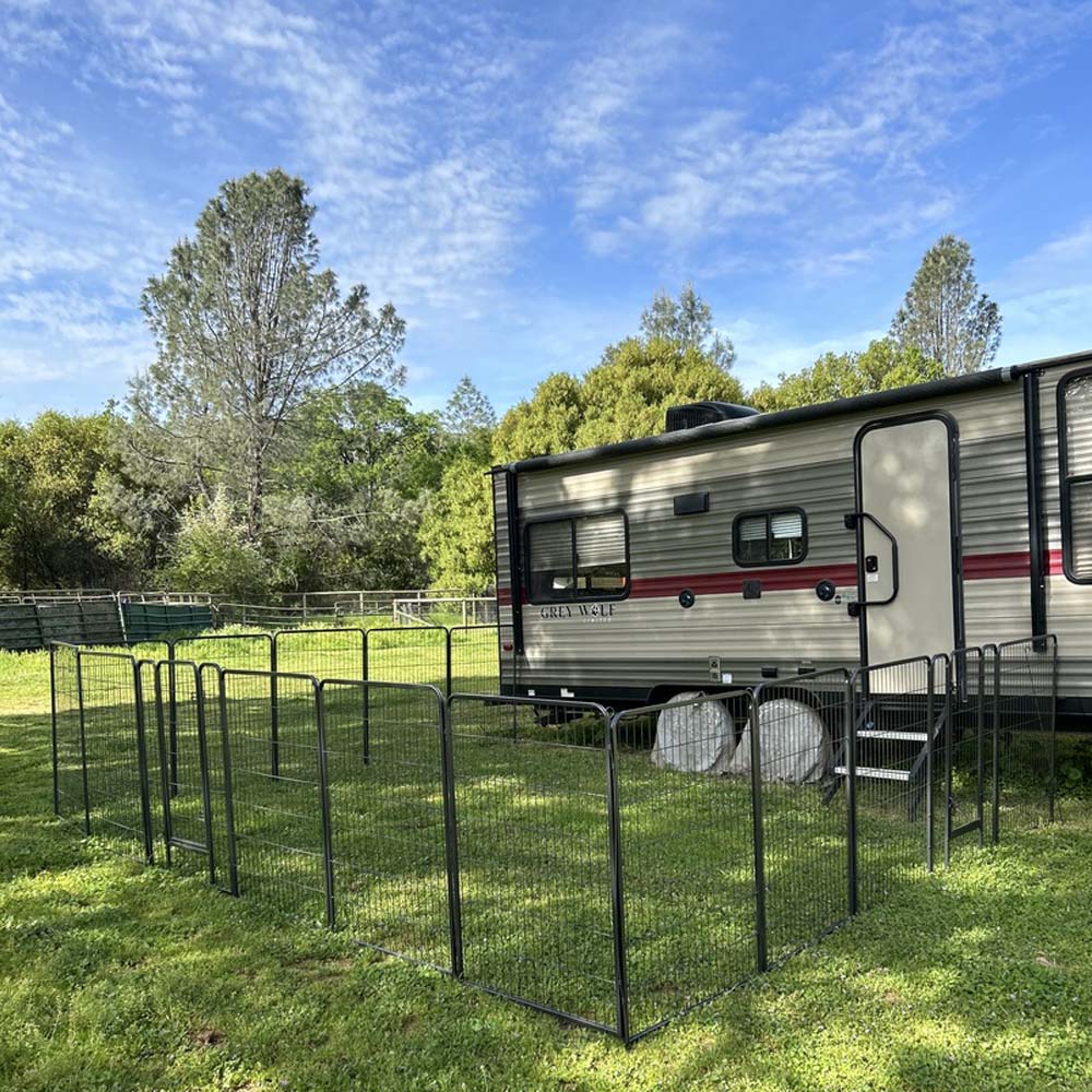 Yescom Heavy Duty Dog Playpen 48" Tall 32-Panel Puppy Pen Metal