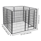 Yescom Heavy Duty Dog Playpen 48" Tall 32-Panel Puppy Pen Metal
