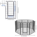 Yescom Heavy Duty Dog Playpen 48" Tall 32-Panel Puppy Pen Metal