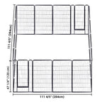 Yescom Heavy Duty Dog Playpen 48" Tall 16-Panel Puppy Pen Metal