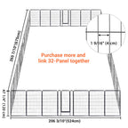 Yescom Heavy Duty Dog Playpen 48" Tall 8-Panel Puppy Pen Metal