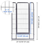 Yescom Heavy Duty Dog Playpen 48" Tall 36-Panel Puppy Pen Metal