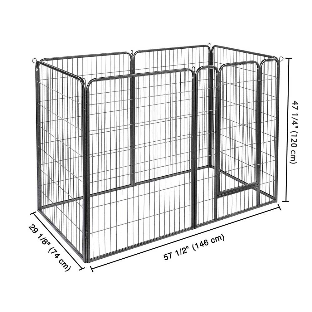 Yescom Heavy Duty Dog Playpen 48" Tall 6-Panel Puppy Pen Metal