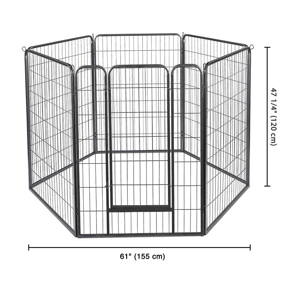 Yescom Heavy Duty Dog Playpen 48" Tall 36-Panel Puppy Pen Metal