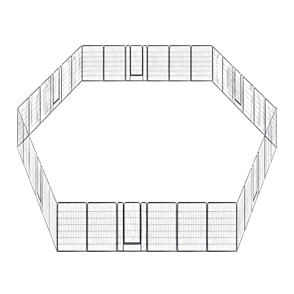 Yescom Heavy Duty Dog Playpen 48" Tall 36-Panel Puppy Pen Metal