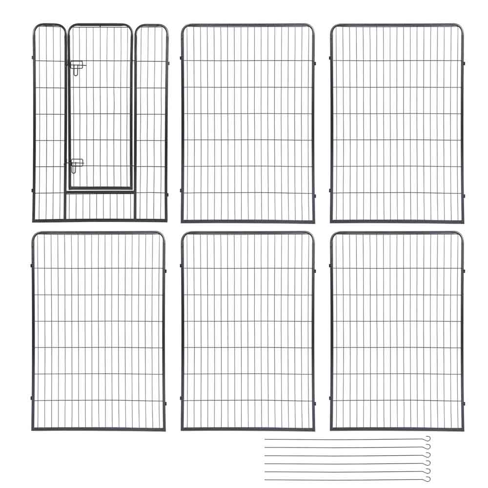 Yescom Heavy Duty Dog Playpen 48" Tall 6-Panel Puppy Pen Metal