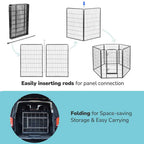 Yescom Heavy Duty Dog Playpen 48" Tall 36-Panel Puppy Pen Metal
