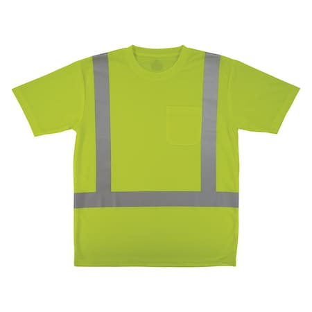 Hi-Vis Shirt,3XL,Lime,Short Sleeve