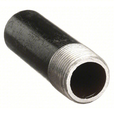 1/2" x 1-1/2" TOE Black Pipe Nipple Sch 80