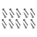 Self-Drilling Screw, 1/4" x 1-1/4 in, Zinc Plated Steel Flange Hex Head External Hex Drive, 20 PK