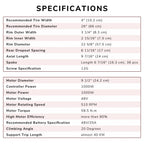Yescom 26" Electric Bicycle Motor Rear Wheel Fat Tire Kit 48v 1000w